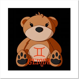 Gemini Teddy Bear Posters and Art